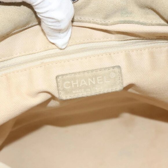 CHANEL Camelia COCO Mark Hand Bag Canvas Brown Silver CC Auth 132294 - Picture 13 of 16